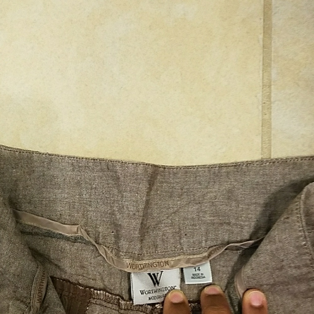 Size 14 Brown linen slacks